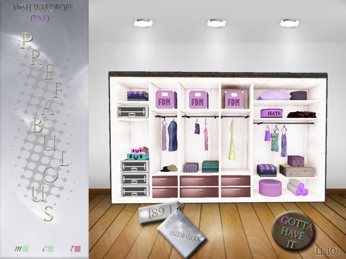 2017 Prefab-ulous Mesh Wardrobe  *Gotta Have It* (Pink) Li: 10p