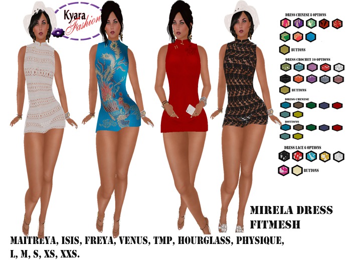Kyarafashion Mirela Dress Fitmesh Included 4 Huds Colors