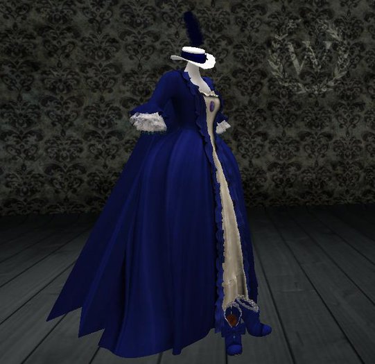 Vestido barroco agua noche - Dark water baroque dress (BOX)