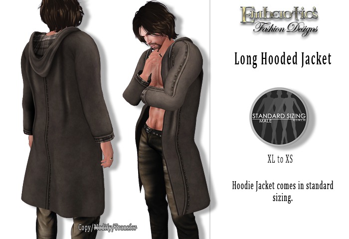 ~ Long Hooded Jacket Brown ~