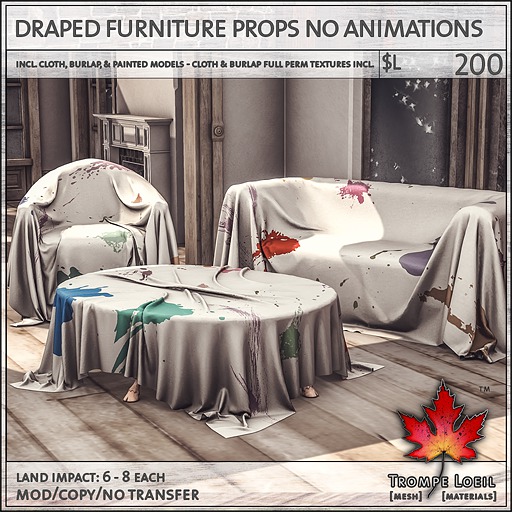 Trompe Loeil - Draped Living Room Props No Animations [mesh]