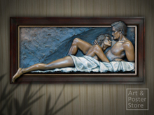 FOREVER Bill Mack | Part Framed Nude Bronze Relief Wall Hanging
