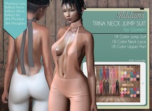 Addams Women's Neck Jump Suit -Maitreya Belleza Slink- Mesh Suit "Trina" - FATPACK