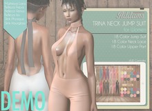 Addams Women's Neck Jump Suit -Maitreya Belleza Slink- Mesh Suit "Trina" DEMO