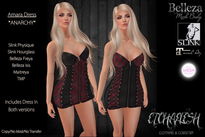 DEMO [Etchaflesh] Amara Dress - Anarchy (Wear)