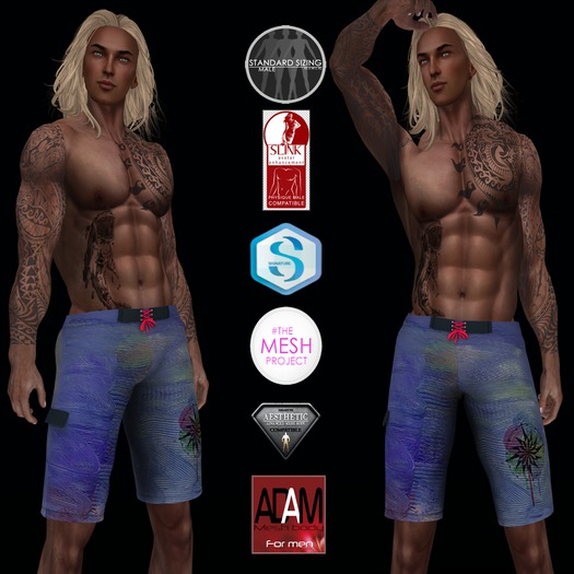 Pray 4 Surf NAUTICAL BOARDSHORTS (Blue Heaven)