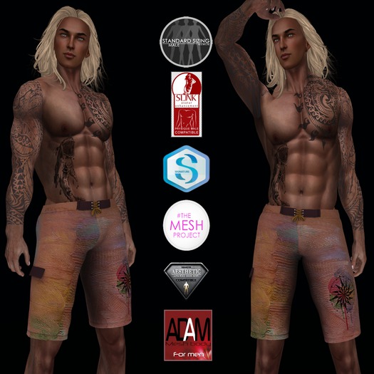 Pray 4 Surf NAUTICAL BOARDSHORTS (Mango)
