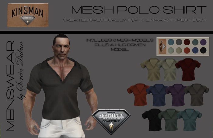 [KINSMAN] Mesh Polo Shirt FATPACK