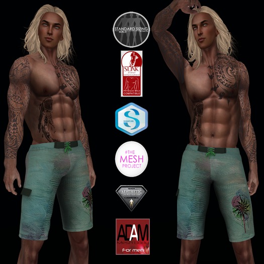 Pray 4 Surf NAUTICAL BOARDSHORTS (Spearmint)