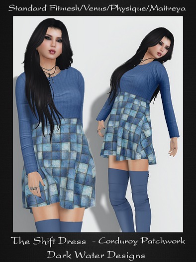 DWD - Shift Dress - Corduroy Patchwork