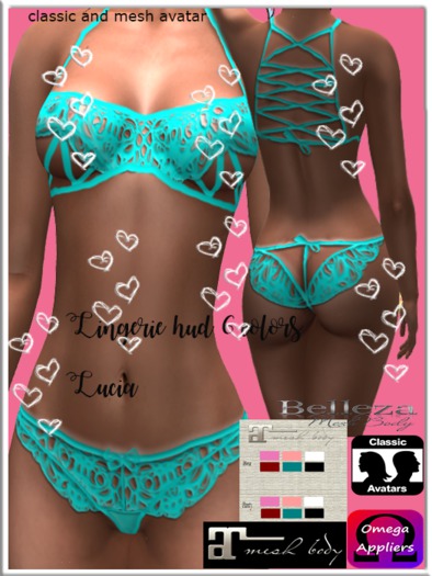 hud applier lucia bra and panty 6 colors