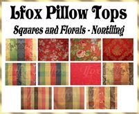 lfox Pillow Tops - Squares and Florals (boxed)