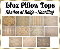 lfox Pillow Tops - Shades of Beige (boxed)