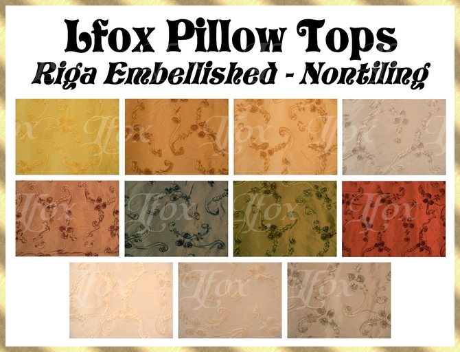 lfox Pillow Tops - Riga Embellished (boxed)
