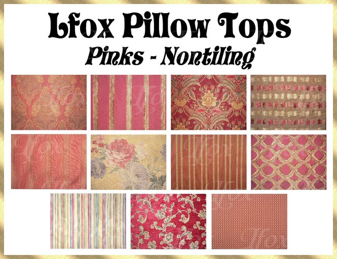 lfox Pillow Tops - Pinks (boxed)