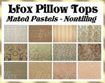 lfox Pillow Tops - Muted Pastels (boxed)