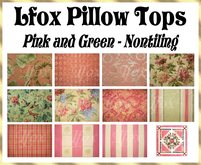 lfox Pillow Tops - Pink and Green (boxed)
