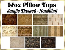 lfox Pillow Tops - Jungle Themed (boxed)