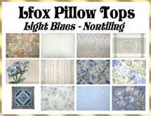 lfox Pillow Tops - Light Blues (boxed)
