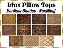 lfox Pillow Tops - Earthen Shades (boxed)