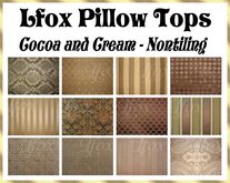 lfox Pillow Tops - Cocoa and Cream (boxed)