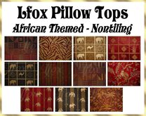 lfox Pillow Tops - African Themed (boxed)