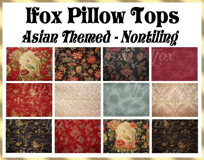 lfox Pillow Tops - Asian Themed (boxed)