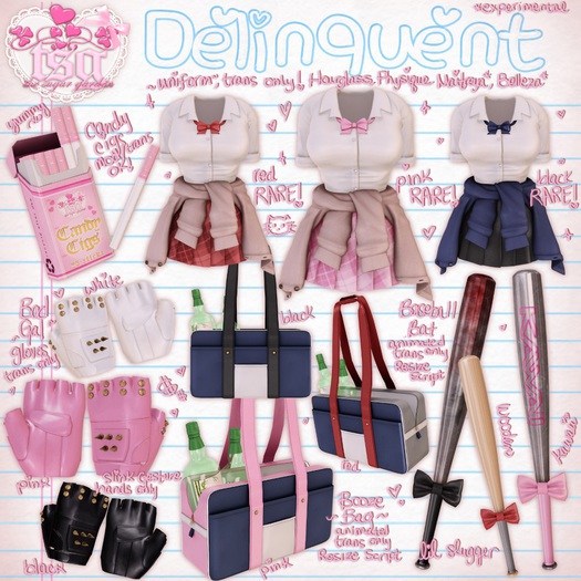 .tsg. Delinquent - BadGal Gloves Pink