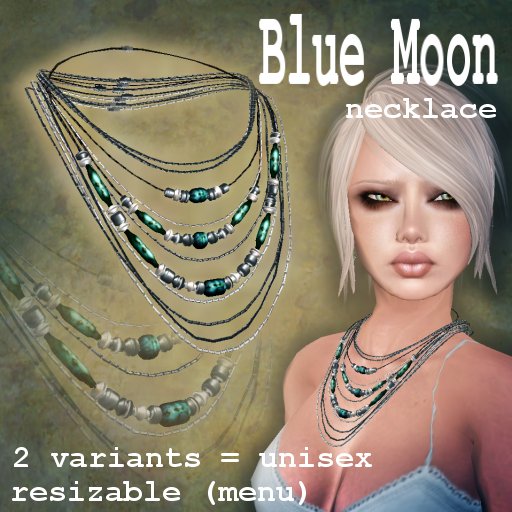 ::Ragdoll's cut:: Blue Moon Necklace - Boxed