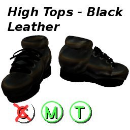 High Tops - Black Leather by DigitalStimulus