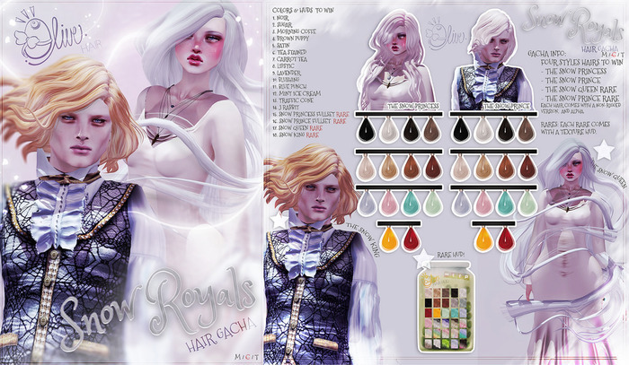 .Olive. the Snow Prince Hair - Lavender