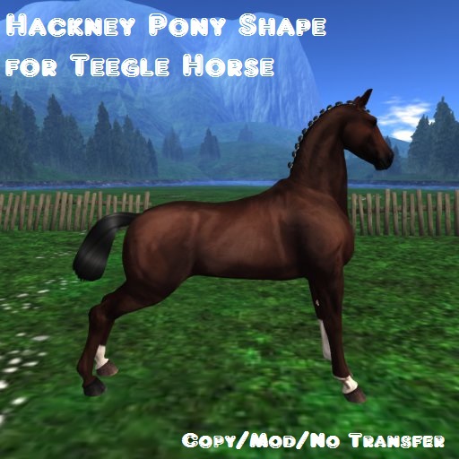 Second Life Marketplace Hackney Pony Shape For Teegle Horse