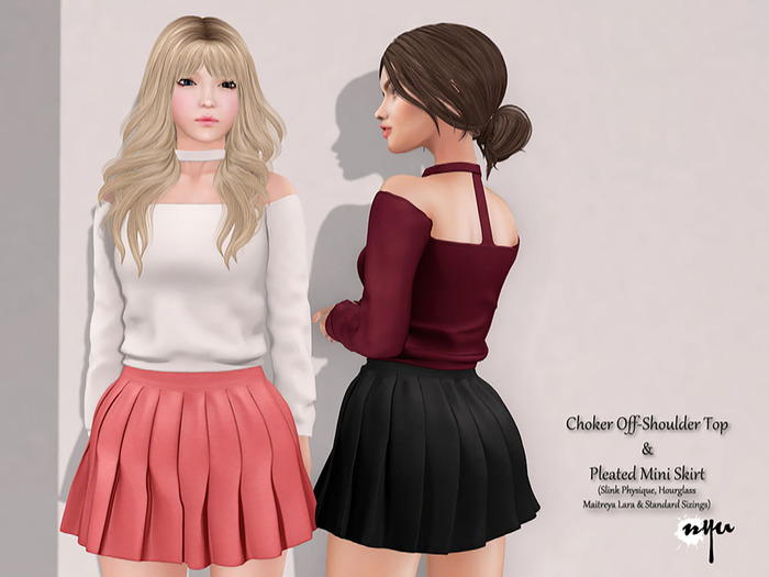NYU - Choker Off-Shoulder Top, Demo