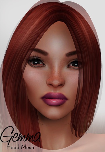 {bambi} - Gemma (Head Mesh) Project Bento Rigged +Shape (V2.0)
