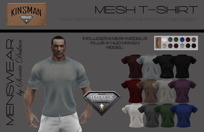 [KINSMAN] Mesh T-Shirt FATPACK