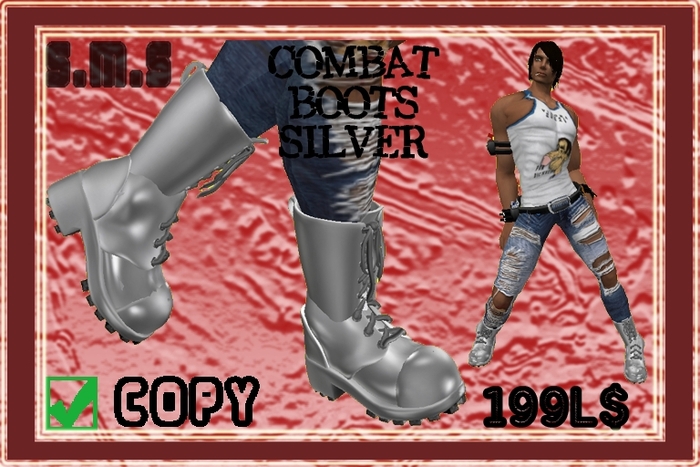 Combat Boots Silver BOX by SMS