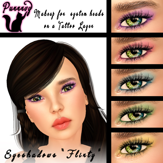 Second Life Marketplace !Purrrvy Eyeshadow Flirty Tattoo Layers