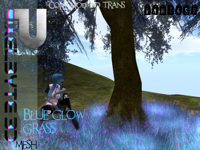 Pixelbyte-Glow Grass (Blue)