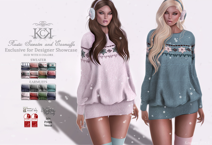 :::KC::: Rustic Sweater&Earmuffs