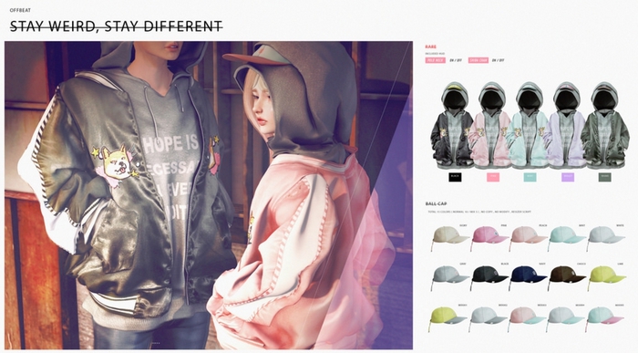 . offbeat . Stay Weird, Stay different : Ballcap peach