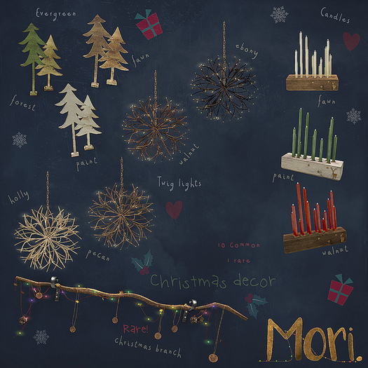Mori. twig lights . pecan