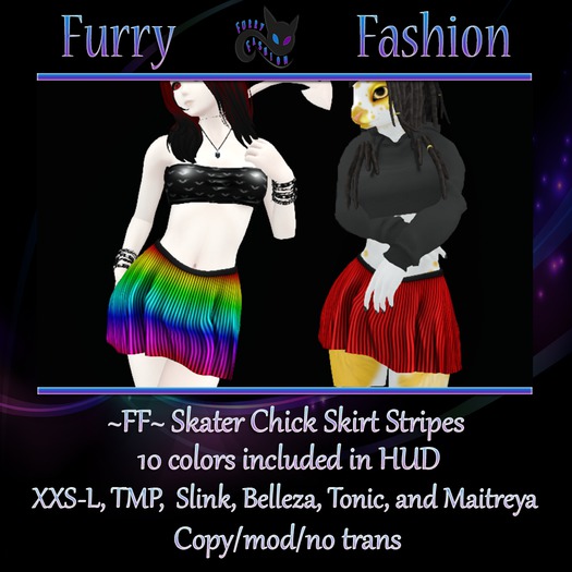 ~FF~ Skater Chick Skirt Stripes