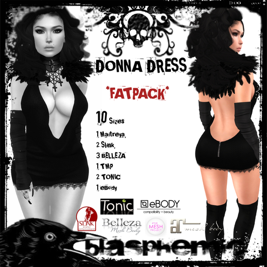 BLASPHEMIC - DONNA Dress - FATPACK (boxed)