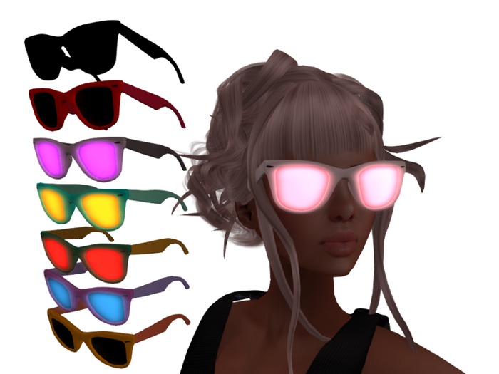 Retro Glasses Mesh change color flashing resize