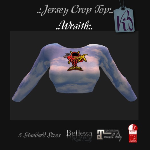 .:KB  Jersey Crop Top Wraith:.