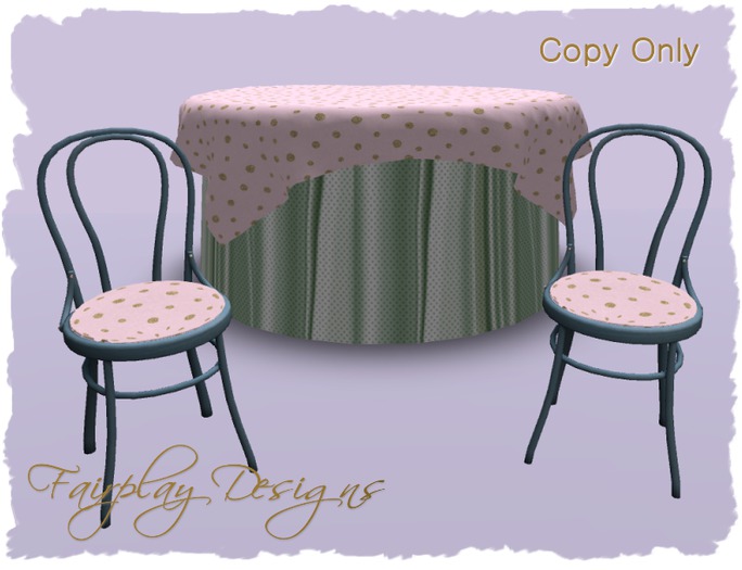 ~ Dotted Dreams ~ Pastel Party Table & Chairs ~ COPY only