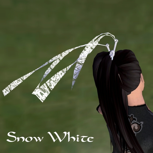 Hair Sticks w/ribbons Snow