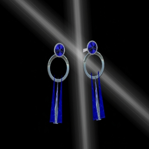 Sapphire/flexi earrings - boxed
