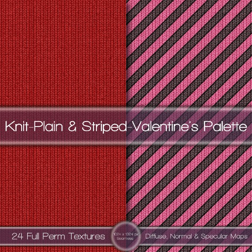 {L} Knit-Plain & Striped-Valentine's Palette