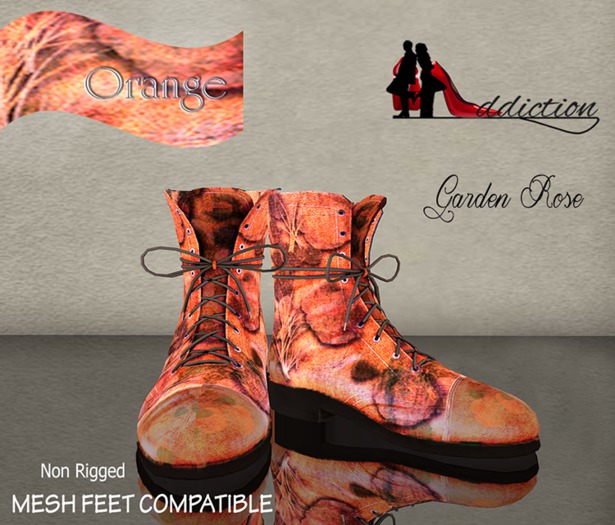 {SA} Garden Roses Boots Orange